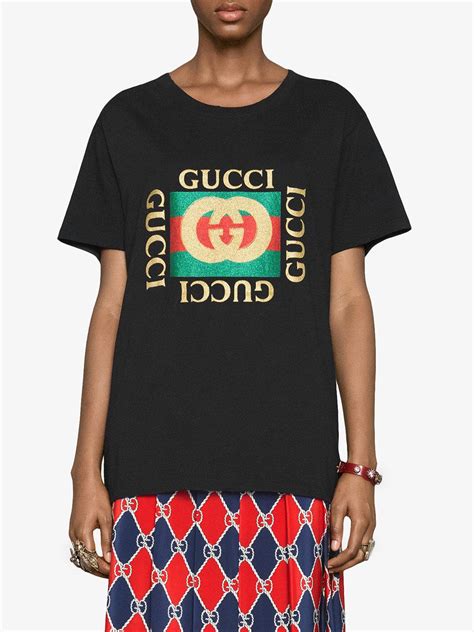 gucci glitter logo t shirt|authentic Gucci t shirts.